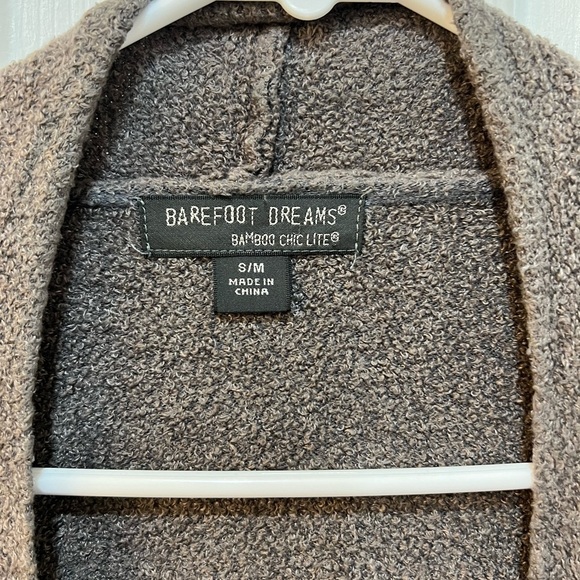 Barefoot Dreams Bamboo Chic Lite Knit Calypso Wrap S/M Taupe Cozy Grandma Cabin - Picture 3 of 9